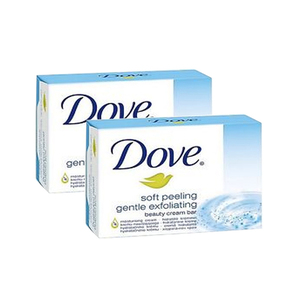 Dove Gentle Exfoliating Soft Peeling Beauty Bar Soap 2 Pack (100g per pack)