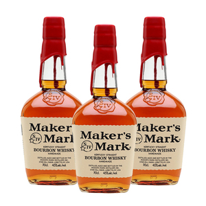 Maker's Mark Kentucky Straight Bourbon Whisky 3 Pack (700ml per Bottle)