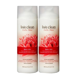 Live Clean Exotic Shine Bali Oil Body Wash 2 Pack (500ml per pack)
