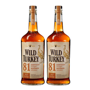 Wild Turkey 81 Kentucky Straight Bourbon Whisky 2 Pack (750ml per Bottle)