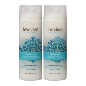 Live Clean Excotic Nectar Argan Oil Body Wash 2 Pack (500ml per pack)
