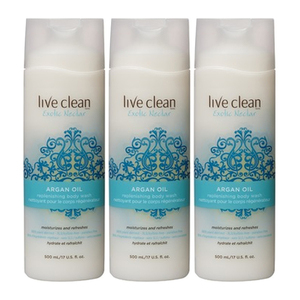 Live Clean Excotic Nectar Argan Oil Body Wash 3 Pack (500ml per pack)