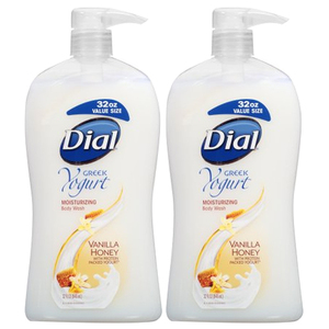 Dial Greek Yogurt Vanilla Honey Body Wash 2 Pack (946.3ml per pack)