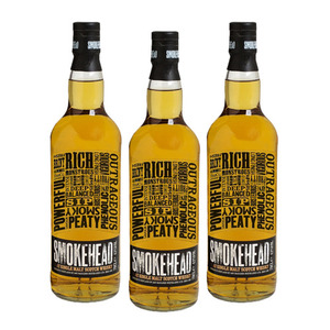 Smokehead Islay Single Malt Scotch Whisky 3 Pack (700ml per Bottle)