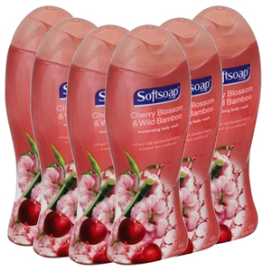 Softsoap Cherry Blossom And Oriental Bamboo Moisturizing Body Wash 6 Pack (532.3ml per pack)