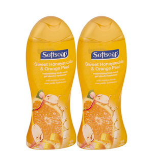 Softsoap Sweet Honeysuckle and Orange Peel Body Wash 2 Pack (532ml per pack)