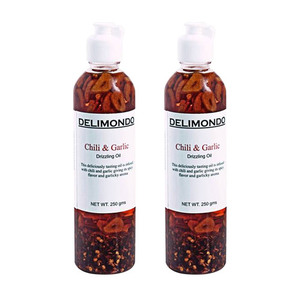 Delimondo Chili & Garlic Oil 2 Pack (250g per bottle)