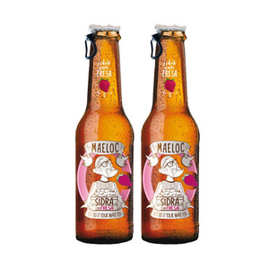 Maeloc Sidra Con Fresa Hard Cider Flavours 2 Pack (330ml per Bottle)