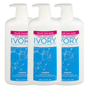 Ivory Original Scent Body Wash 3 Pack (946.3ml per pack)