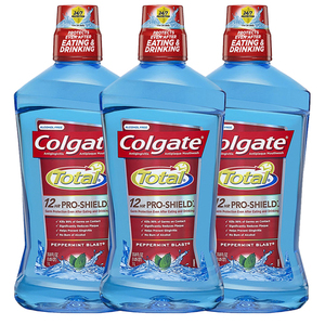 Colgate Total Pro-Shield Peppermint Blast Mouthwash 3 Pack (1L per pack)