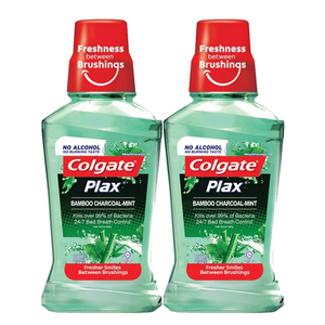 Colgate Plax Bamboo Charcoal Mint Mouthwash 2 Pack (250ml per pack)