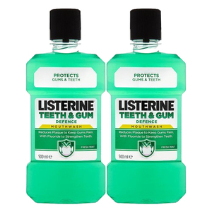 Listerine Teeth & Gum Defense Mouthwash 2 Pack (500ml per pack)