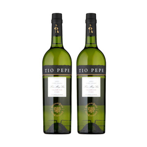 Gonzalez Byass Tio Pepe Palomino Fino White Wine 2 Pack (750ml per Bottle)