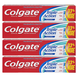 Colgate Triple Action Toothpaste 4 Pack (175g per pack)