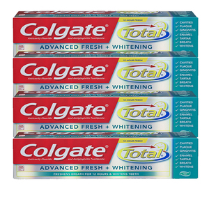 Colgate Total Advanced Fresh + Whitening Gel Toothpaste 4 Pack (164.4g per pack)