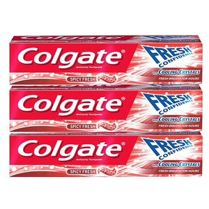 Colgate Fresh Confidence Spicy Fresh with Cooling Crystals 3 Pack (145ml per pack)