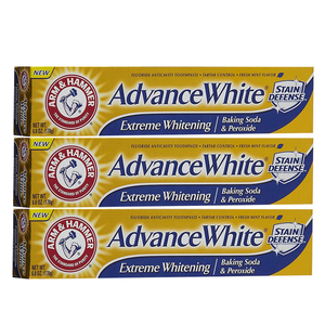 Arm & Hammer Advance White Fluoride Baking Soda And Peroxide Toothpaste 3 Pack (120ml per pack)