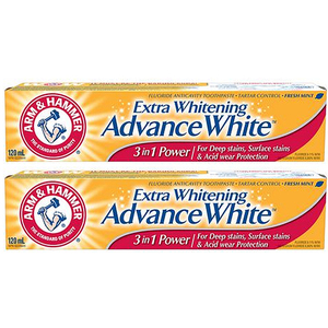 Arm & Hammer Extra Whitening Advance White 3in1 Power Toothpaste 2 Pack (120mL per pack)