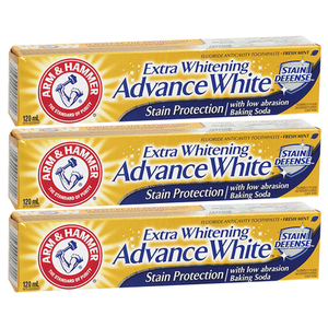 Arm & Hammer Extra Whitening Advance White Stain Protection Toothpaste 3 Pack (120ml per pack)