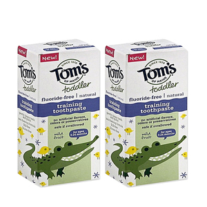 Tom's of Maine Toddler Mild Fruit Training Toothpaste for Ages 3-24 Months 2 Pack (38ml per pack)