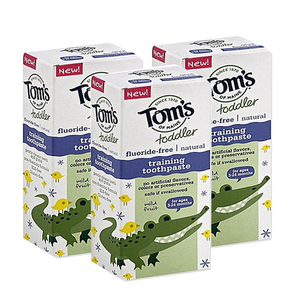 Tom's of Maine Toddler Mild Fruit Training Toothpaste for Ages 3-24 Months 3 Pack (38ml per pack)