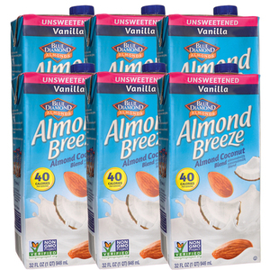Blue Diamond Almond Breeze Unsweetened Vanilla 6 Pack (946ml per pack)