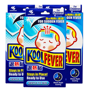 KOBAYASHI Koolfever Cooling Gel Sheets For Sudden Fever 3 Pack (6's per pack)