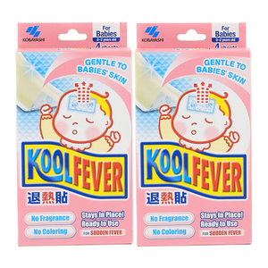 KOBAYASHI Koolfever Cooling Gel Sheets Gentle For Skin 2 Pack (6's per pack)