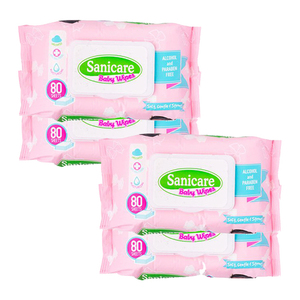 SaniCare Baby Wipes 2 Pack (2x80's per Pack)