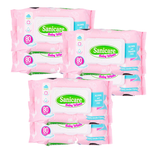 SaniCare Baby Wipes 3 Pack (2x80's per Pack)