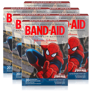 Band-Aid Adhesive Bandages Spider Man Collection 6 Pack (20's per pack)
