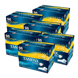 Tampax Pearl Regular Tampons 6 Pack (96ct per Pack)