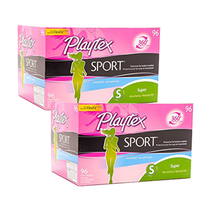 Playtex Super Sport Tampons 2 Pack (96ct per Pack)