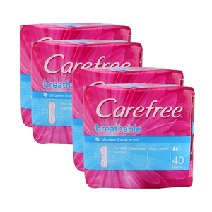 Carefree Breathable Panty Liners 2 Pack (2x40's per Pack)