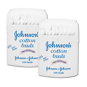 Johnson & Johnson Baby Pure Cotton Buds 2 Pack (100's per pack)