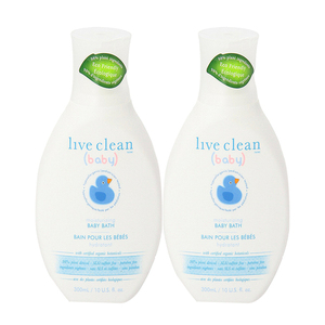 Live Clean Baby Moisturizing Baby Bath 2 Pack (300ml per pack)