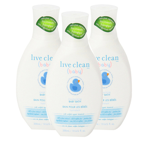 Live Clean Baby Moisturizing Baby Bath 3 Pack (300ml per pack)