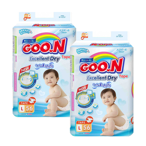 Goo.N Super Jumbo Slim Diaper Large 2 Pack (48's per Pack)