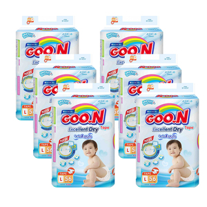 Goo.N Super Jumbo Slim Diaper Large 6 Pack (48's per Pack)