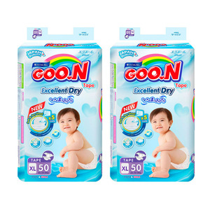 Goo.N Super Jumbo Slim Diaper XL 2 Pack (50's per Pack)