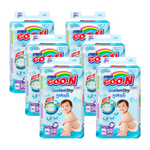 Goo.N Super Jumbo Slim Diaper XL 6 Pack (50's per Pack)