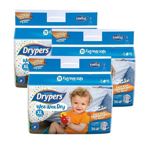 Drypers Wee Wee Dry XL 3 Pack (36's per Pack)
