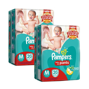 Pampers Baby-Dry Pants Medium 2 Pack (20's per Pack)