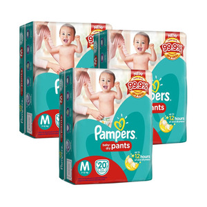 Pampers Baby-Dry Pants Medium 3 Pack (20's per Pack)