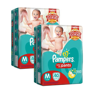 Pampers Baby-Dry Pants Medium 2 Pack (40's per Pack)