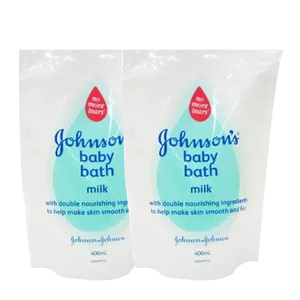 Johnson's Baby Milk & Rice Bath Refill 2 Pack (400ml per pack)