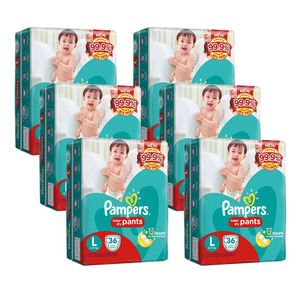 Pampers Baby-Dry Pants Large 6 Pack (36's per Pack)