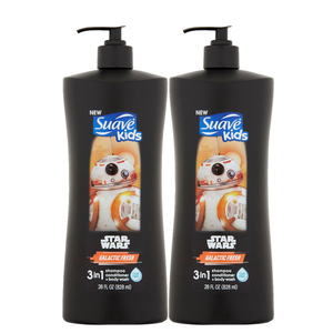 Suave Kids Star Wars 3in1 Shampoo Conditioner Body Wash 2 Pack (828ml per pack)