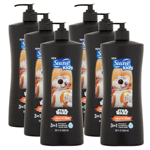 Suave Kids Star Wars 3in1 Shampoo Conditioner Body Wash 6 Pack (828ml per pack)