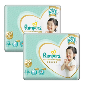 Pampers Premium Care Diapers XL 2 Pack (33's per Pack)